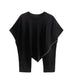 Asymmetric Hem Diagonal Cut T-Shirt